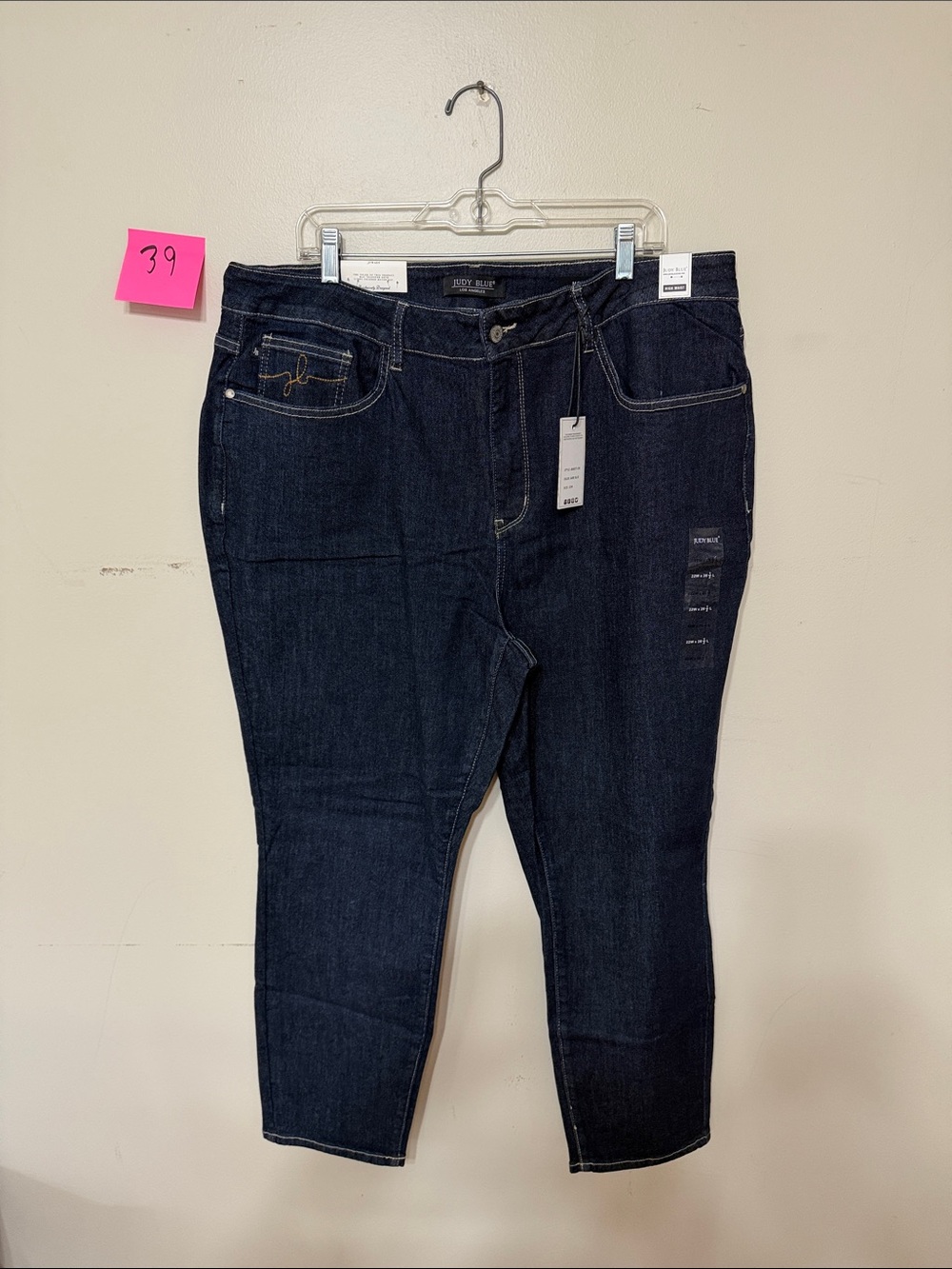 Judy Blue 88273 Mom Jeans Womens 22W High Rise Dark Wash Straight Leg NWT